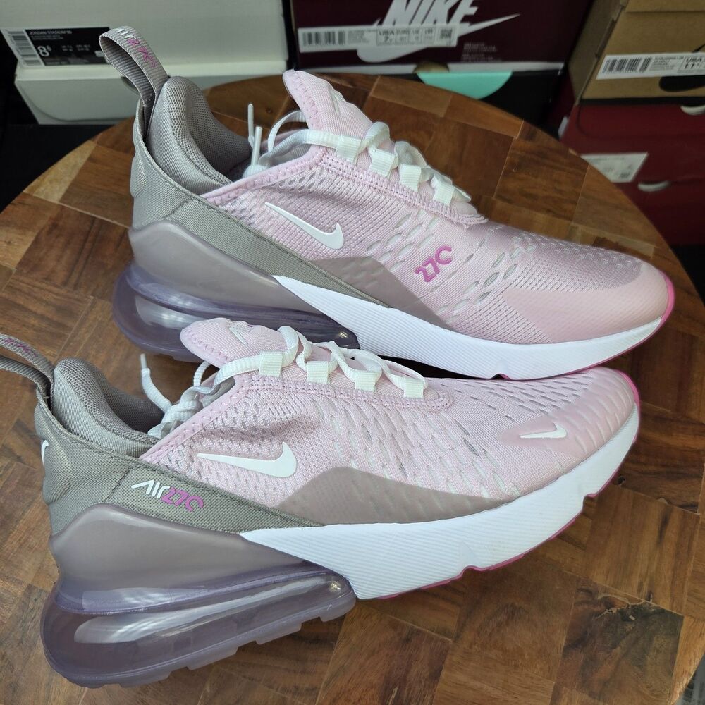 Nike Air Max 270 Pink Foam Grey Violet IB4435-663 GS Size 6.5Y = Women's Size 8